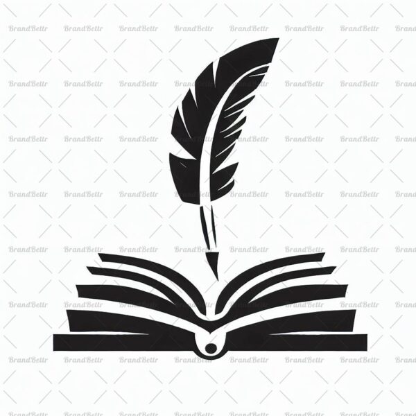 Offenes Buch und Feder